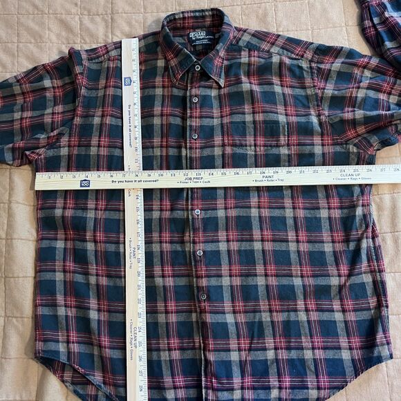 Polo Ralph Lauren Hammond Red Plaid Wool Cotton Button Up Shirt XL Cabin Preppy - Picture 3 of 6